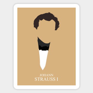 Johann Strauss I - Minimalist Portrait Magnet